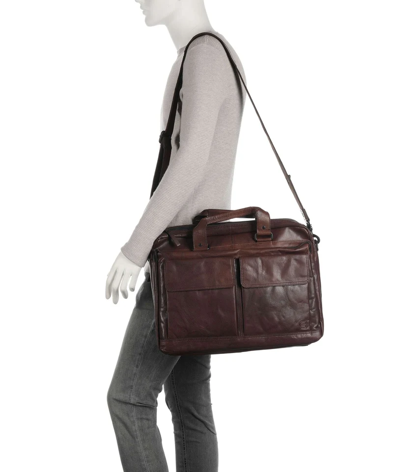 Spikes & Sparrow Bronco Porte-document dunkelbraun