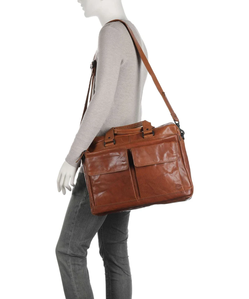 Spikes & Sparrow Bronco Porte-document cognac