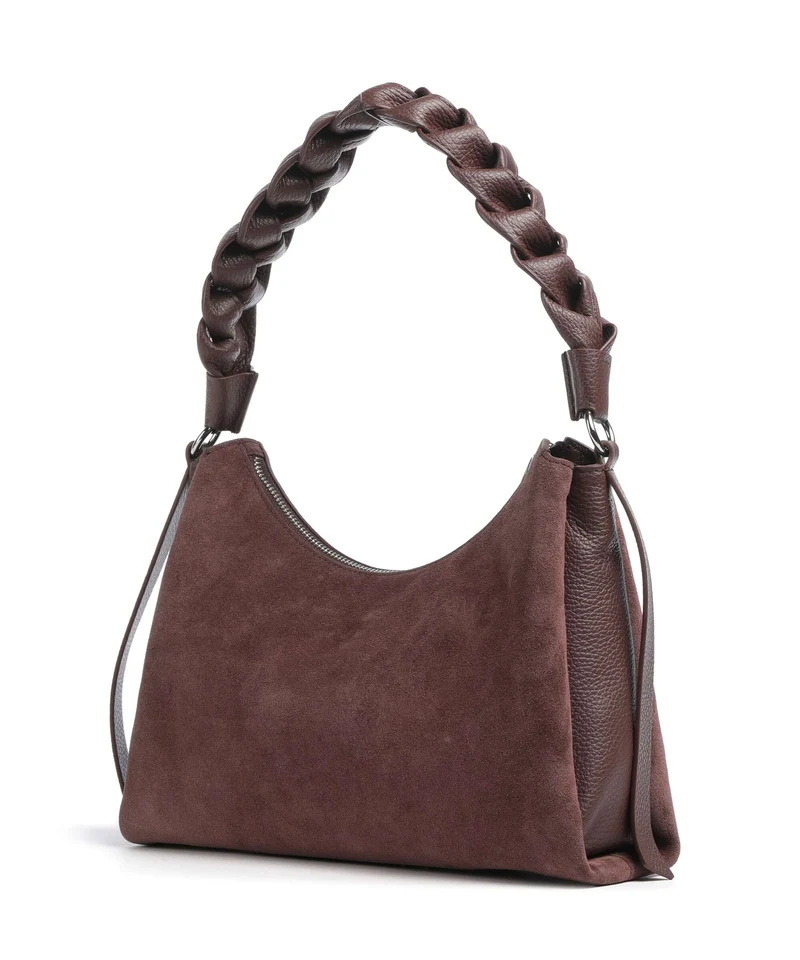 Coccinelle Boheme Suede Sac porté épaule berry