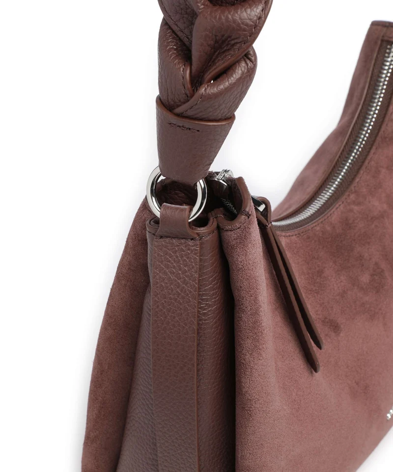 Coccinelle Boheme Suede Sac porté épaule berry