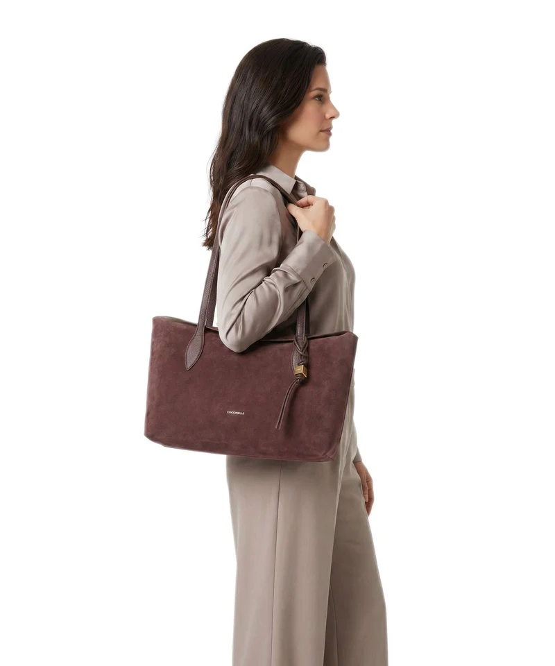 Coccinelle Thess Suede Cabas berry