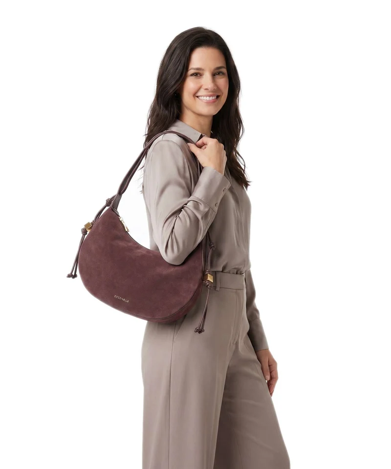 Coccinelle Thess Suede Sac fourre-tout berry