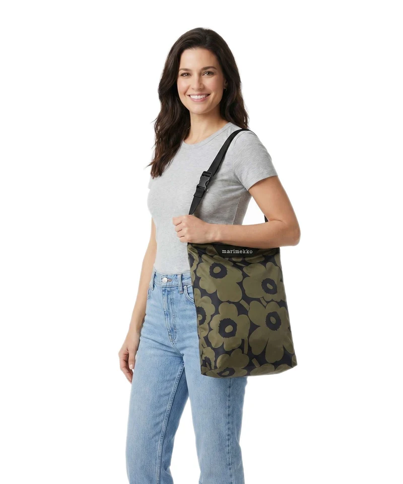 Marimekko Neat M Unikko Sac fourre-tout olive green/dark blue