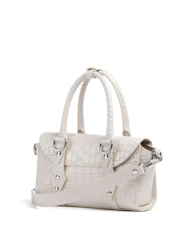 Vivienne Westwood Bettina Embossed Croc Mini Sac à main pearl white