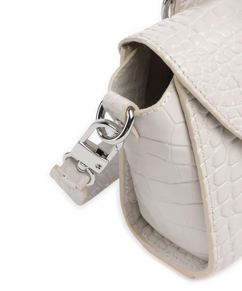 Vivienne Westwood Bettina Embossed Croc Mini Sac à main pearl white