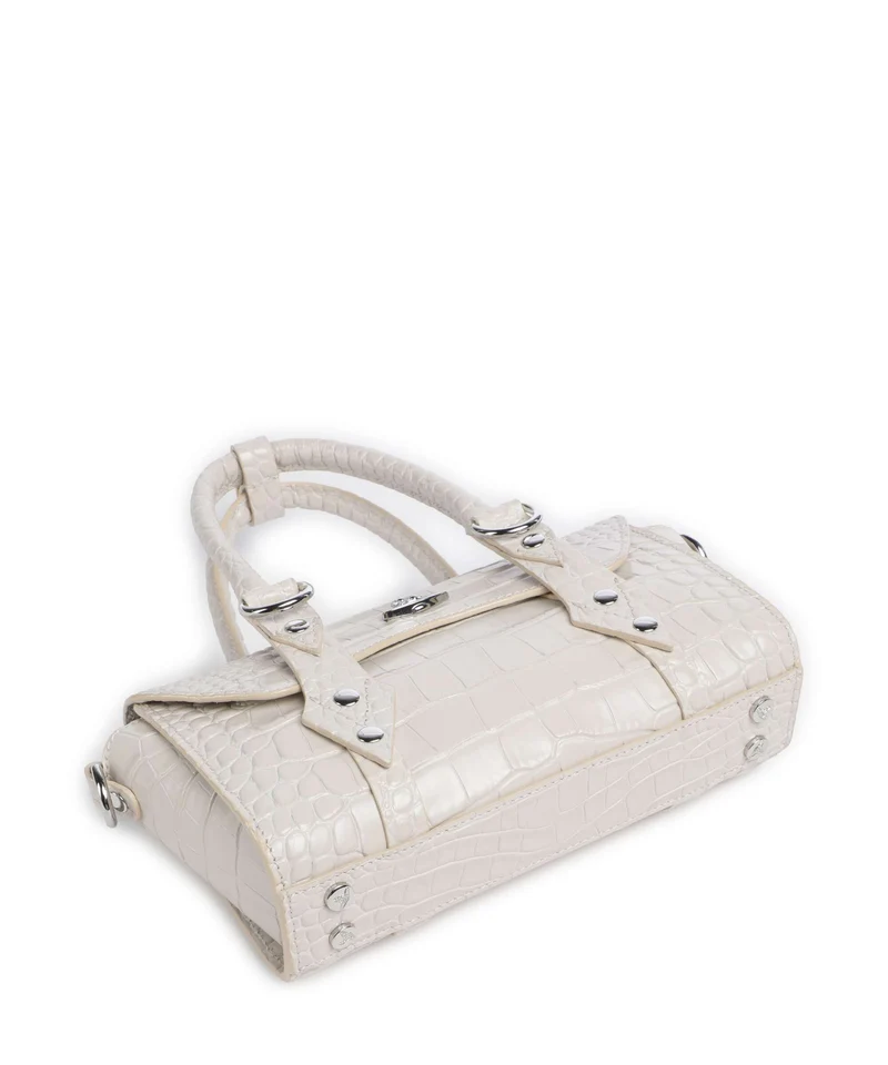 Vivienne Westwood Bettina Embossed Croc Mini Sac à main pearl white