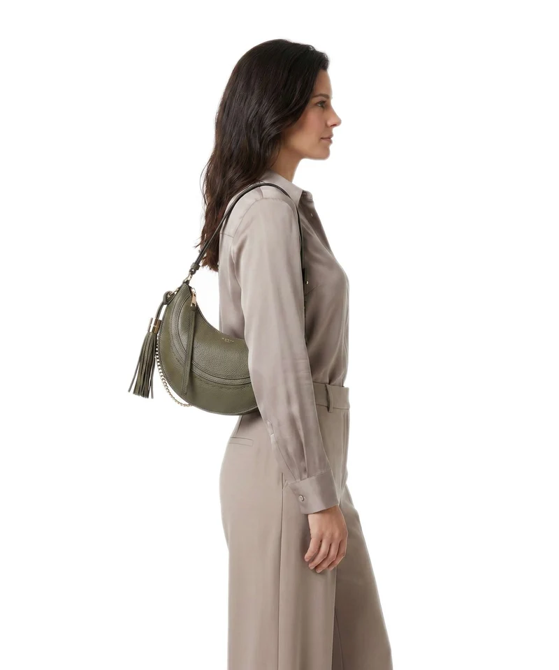 Lancel Hobohème S Sac porté épaule dark khaki