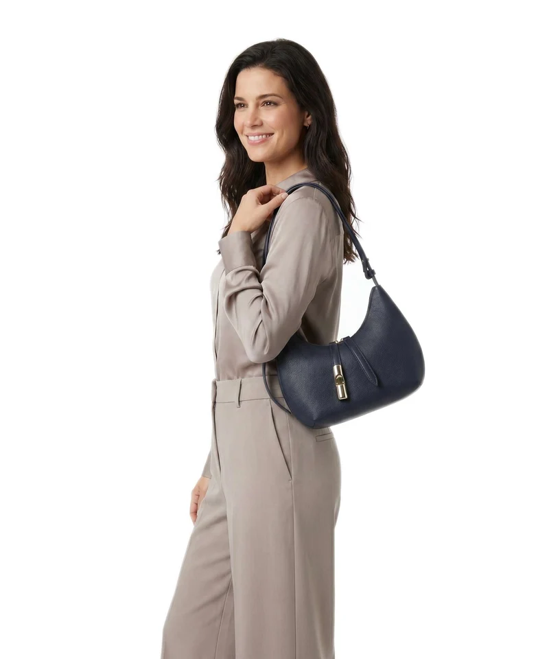 Furla Goccia S Sac porté épaule blu reale