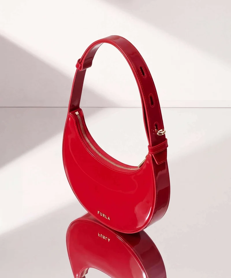 Furla Delizia Mini Sac porté épaule rosso
