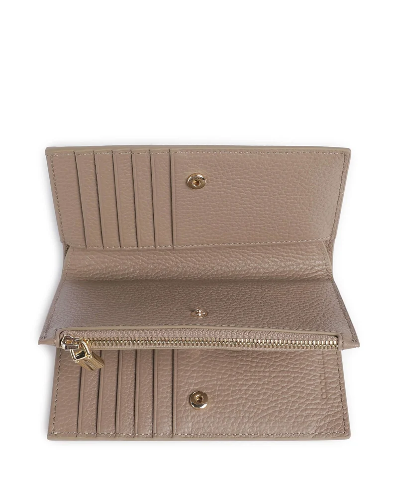 Coccinelle Metallic Soft Portefeuille warm taupe
