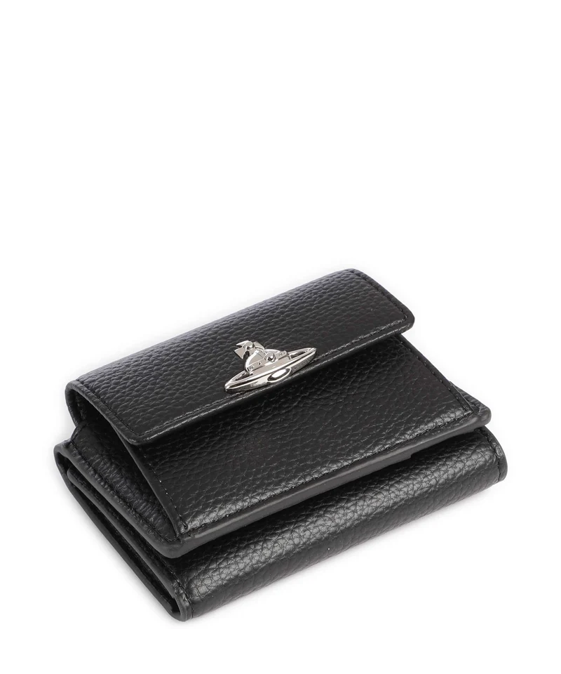 Vivienne Westwood Small Flap Grain Portefeuille black