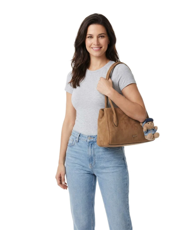DKNY Amelie Large Sac porté épaule almond