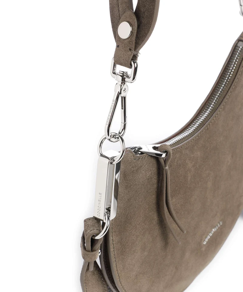 Coccinelle Sunup Suede Sac porté épaule fango