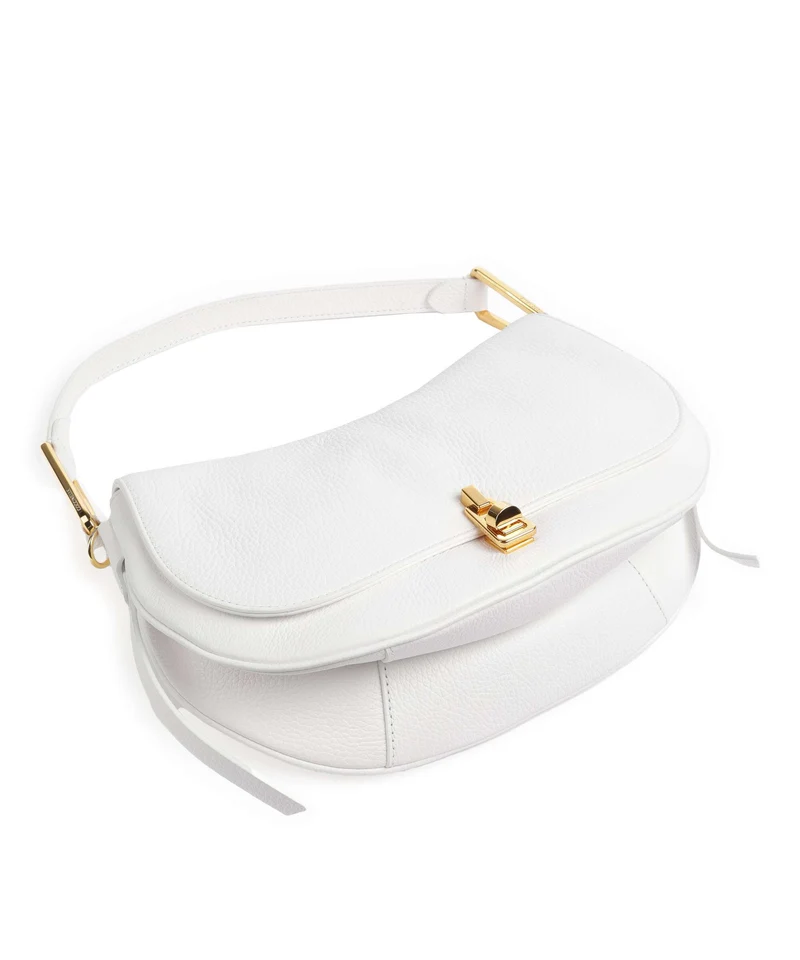 Coccinelle Magie Soft Sac porté épaule brillant white