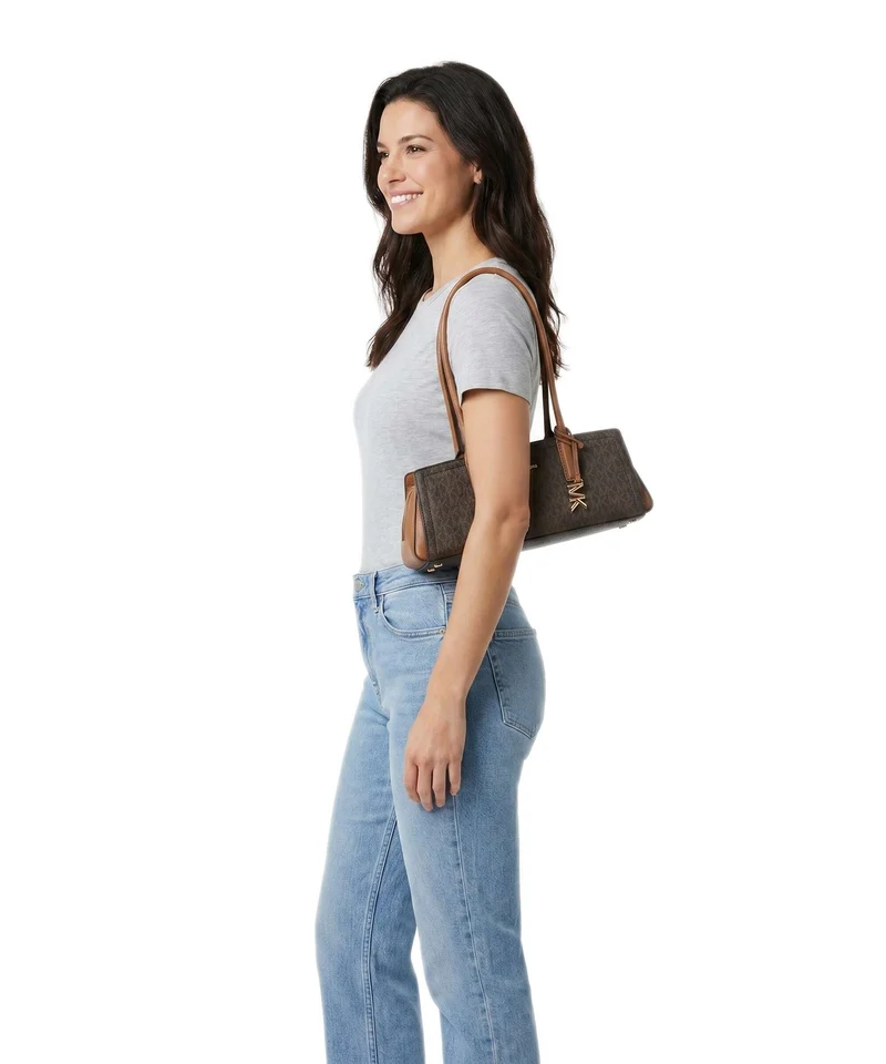 Michael Kors Laila Small Sac porté épaule brown/acorn