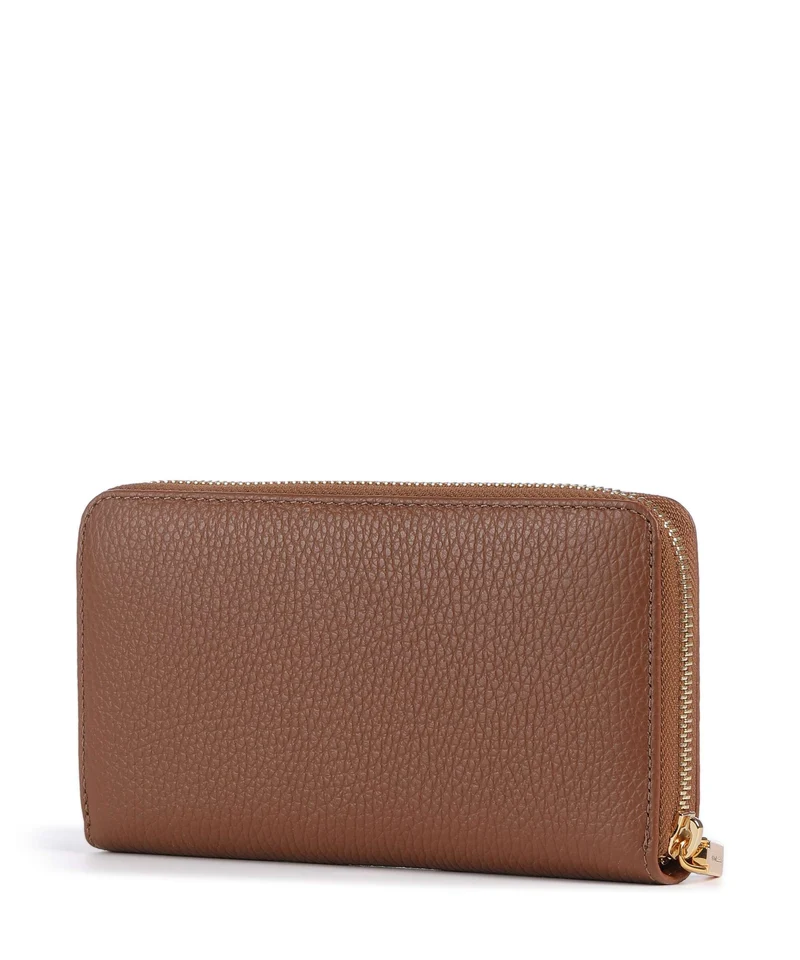 Coccinelle Metallic Portefeuille cognac