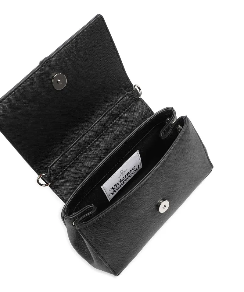 Vivienne Westwood Hazel Saffiano Plain Small Sac porté épaule black