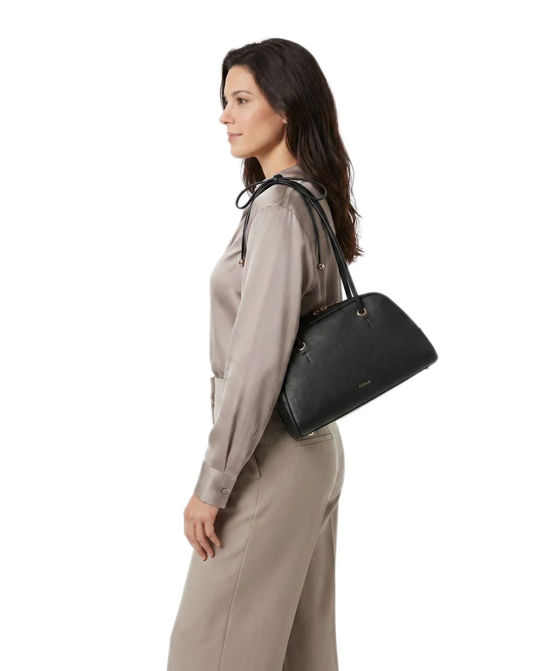 Furla Poppy M Sac porté épaule nero