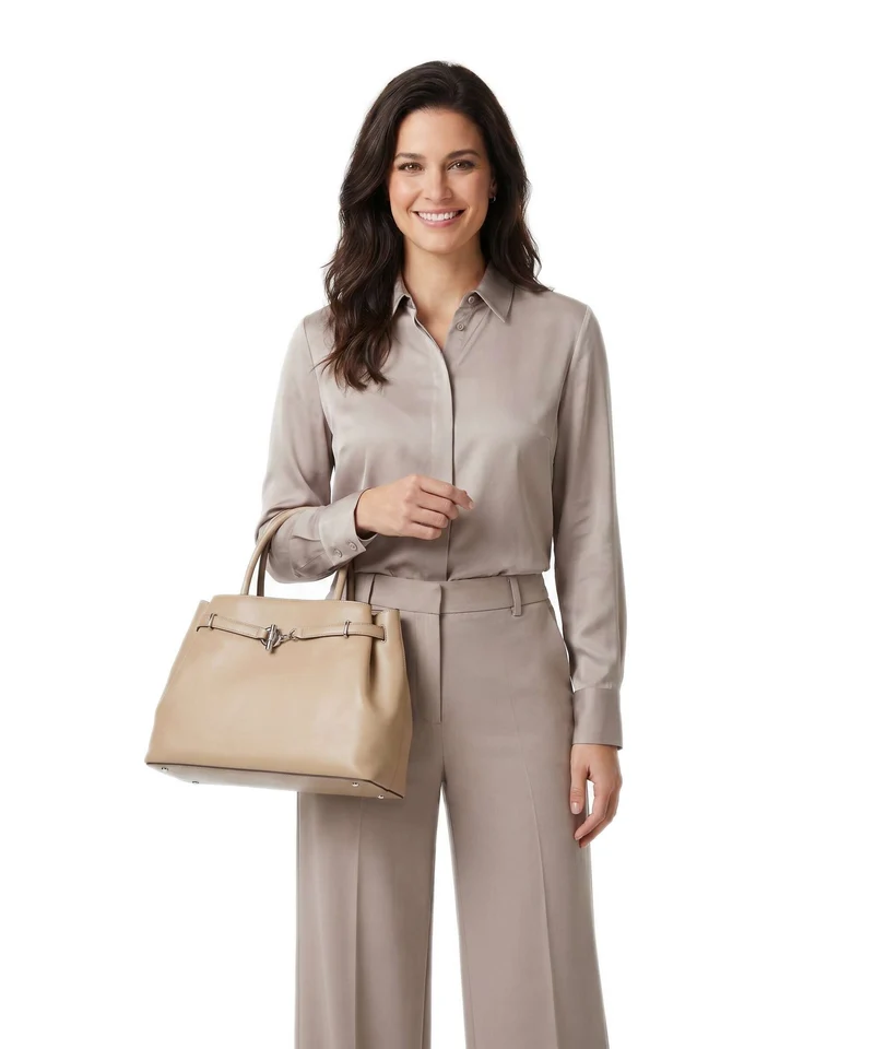 Lauren Ralph Lauren Blaike Large Sac à main tan
