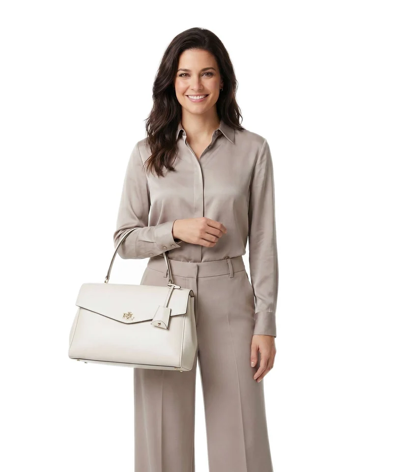 Lauren Ralph Lauren Farrah Medium Sac à main soft white