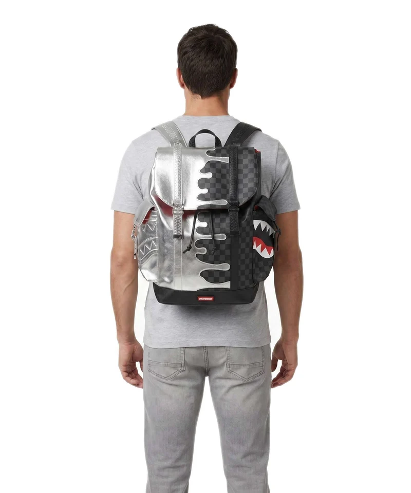 Sprayground Silver Side Drip Monte Carlo Sac à dos black/silver