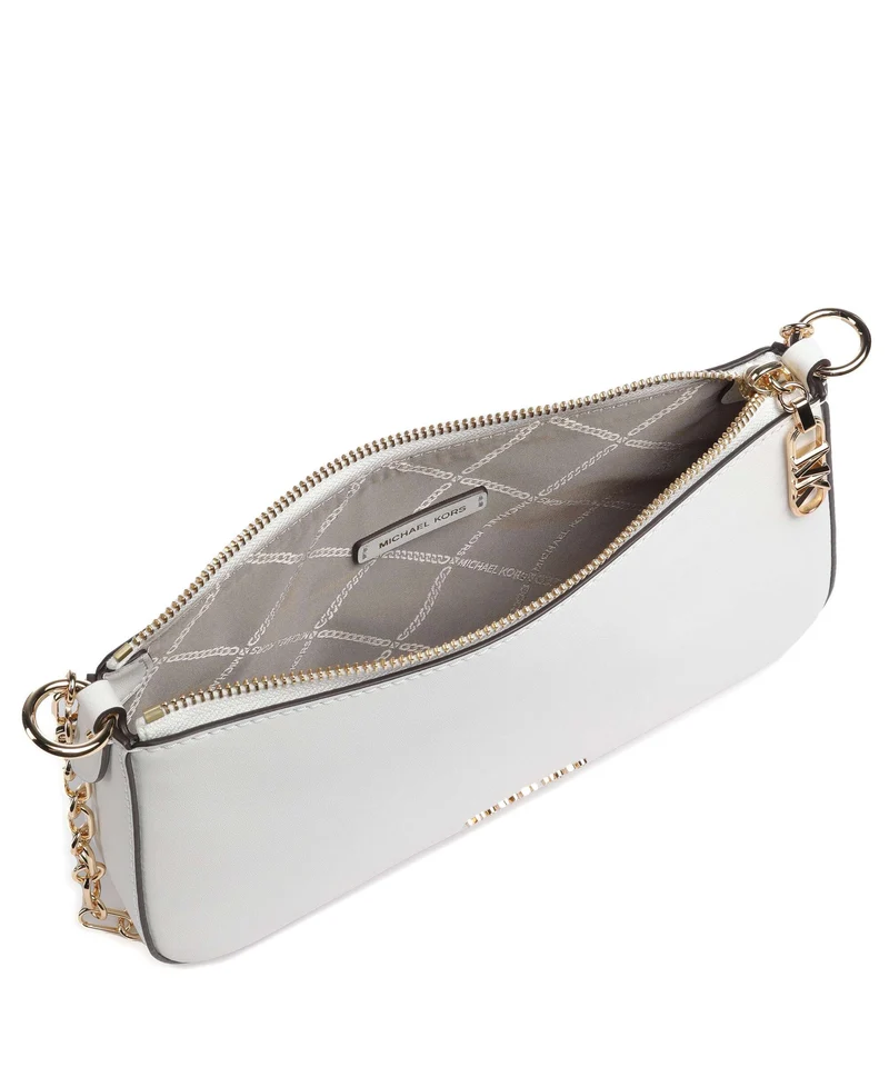 Michael Kors Empire Medium Sac porté épaule optic white