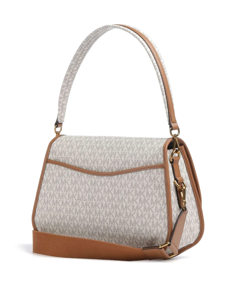 Michael Kors Holmes Medium Sac porté épaule vanilla/acorn