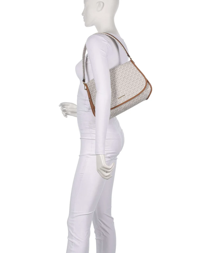 Michael Kors Holmes Medium Sac porté épaule vanilla/acorn