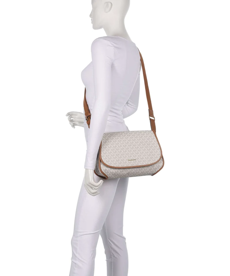 Michael Kors Holmes Medium Sac porté épaule vanilla/acorn