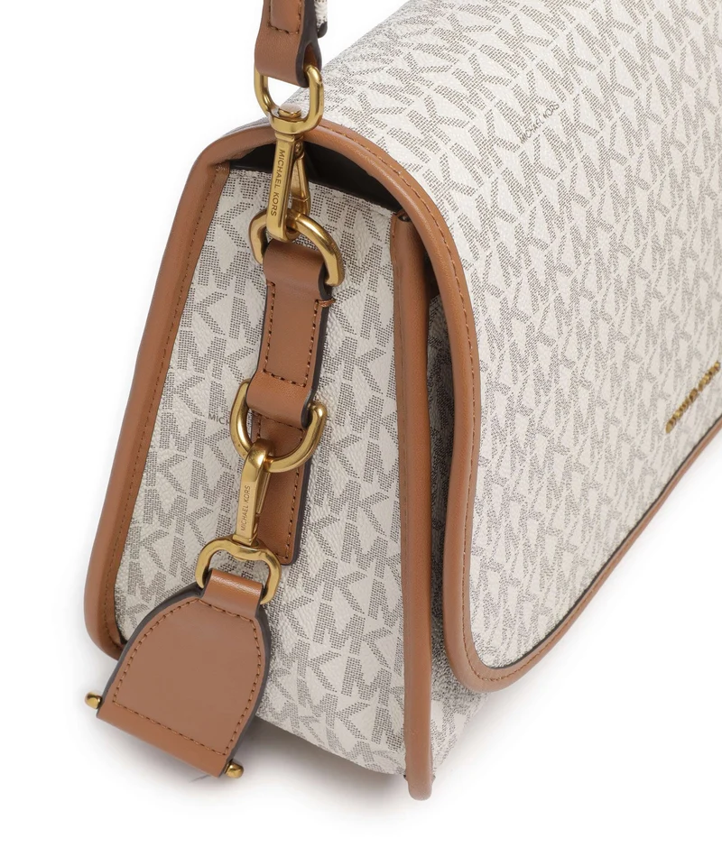 Michael Kors Holmes Medium Sac porté épaule vanilla/acorn