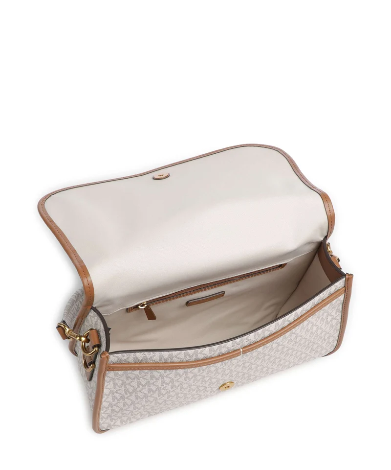 Michael Kors Holmes Medium Sac porté épaule vanilla/acorn
