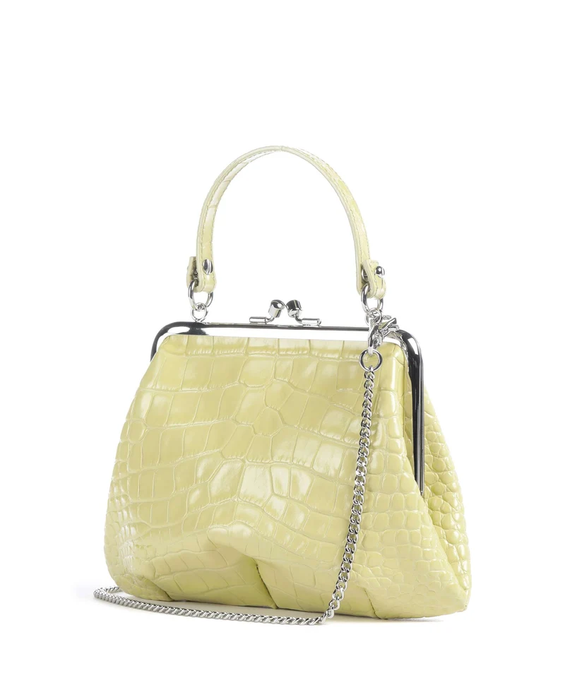 Vivienne Westwood Granny Frame Embossed Croc Sac à main lime green