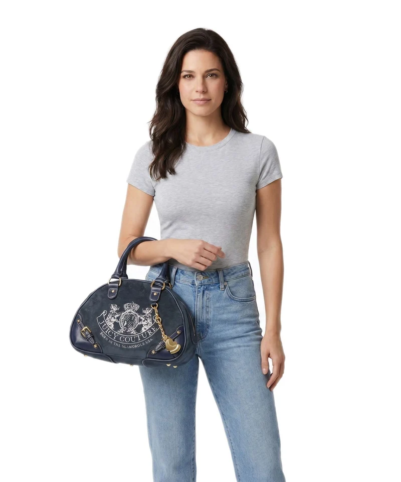 Juicy Couture Twig Narrative Velvet Sac à main blue depths
