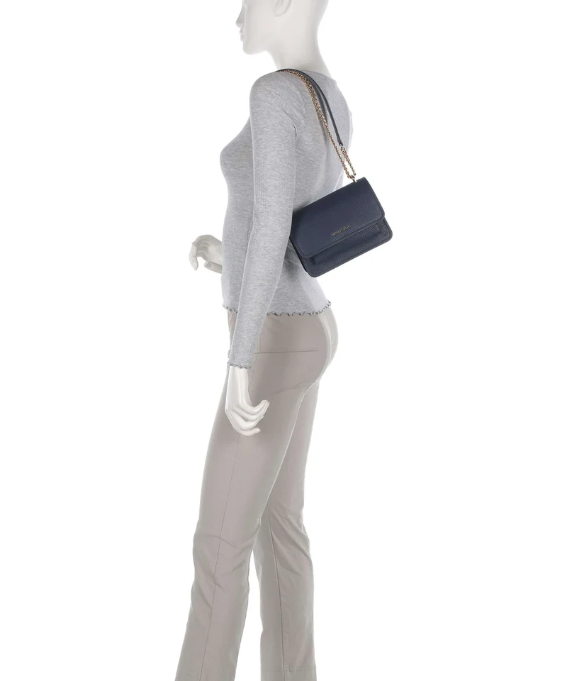 Michael Kors Claire Small Sac porté épaule navy