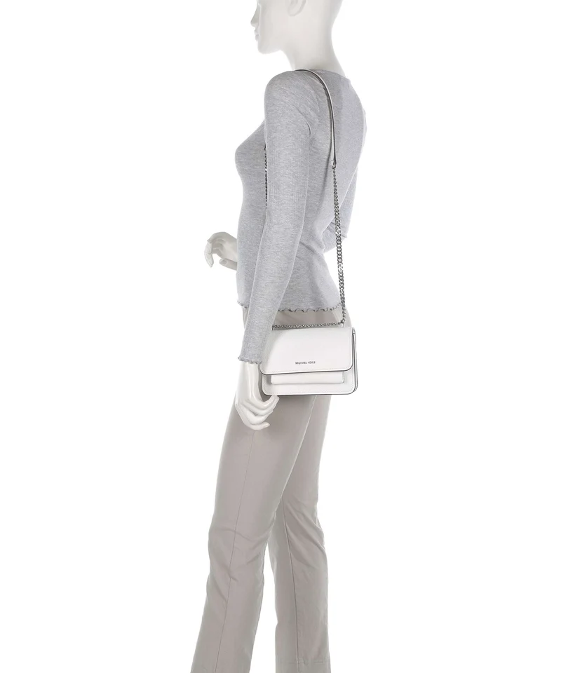 Michael Kors Claire Small Sac porté épaule optic white