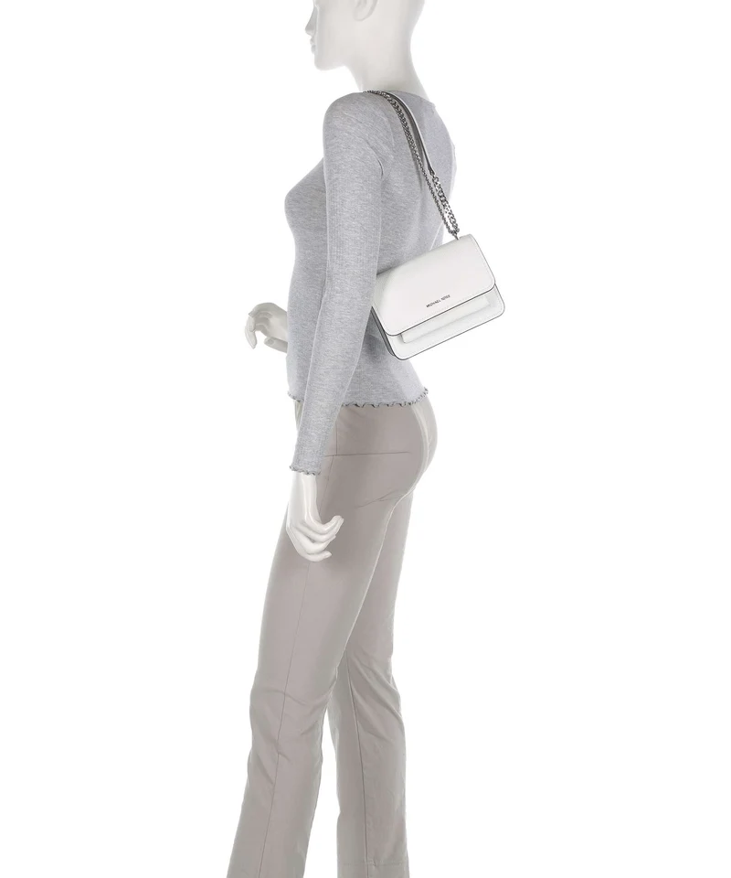Michael Kors Claire Small Sac porté épaule optic white