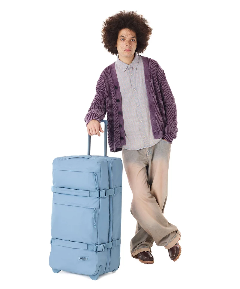 Eastpak Transit'R Plus L Sac de voyage à roulettes monotone blue