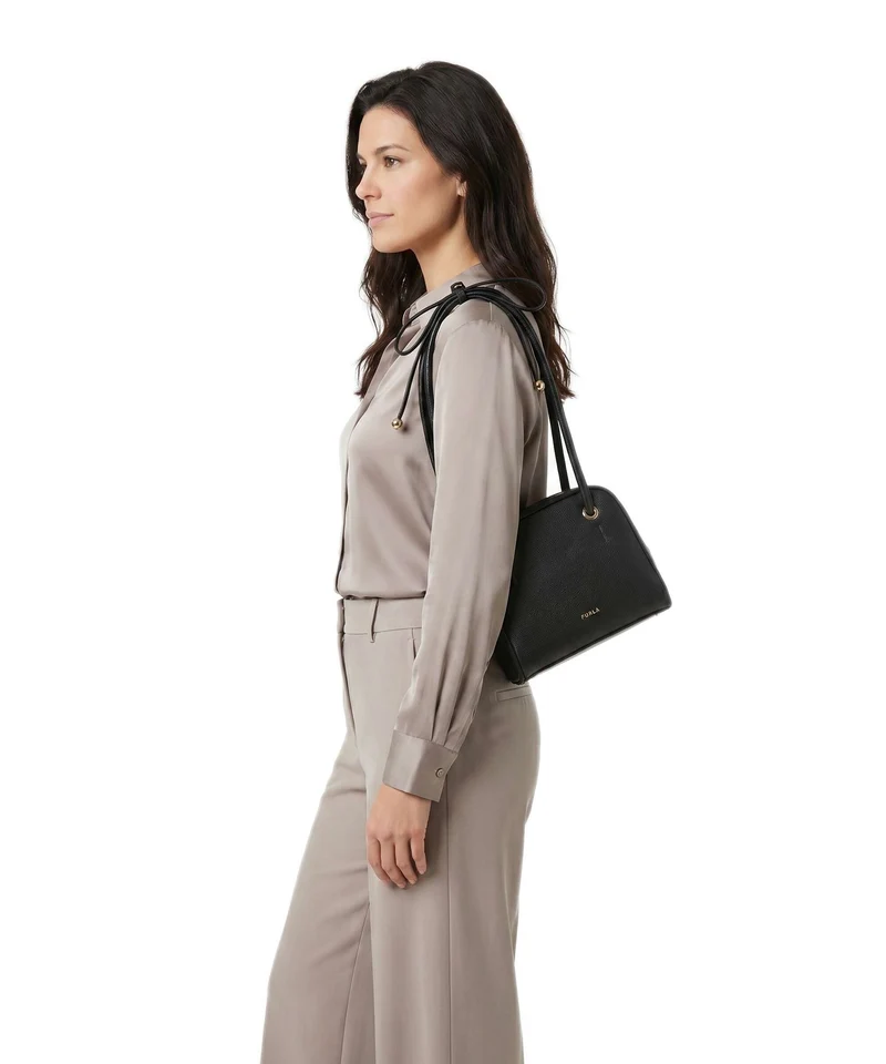 Furla Poppy S Sac porté épaule nero