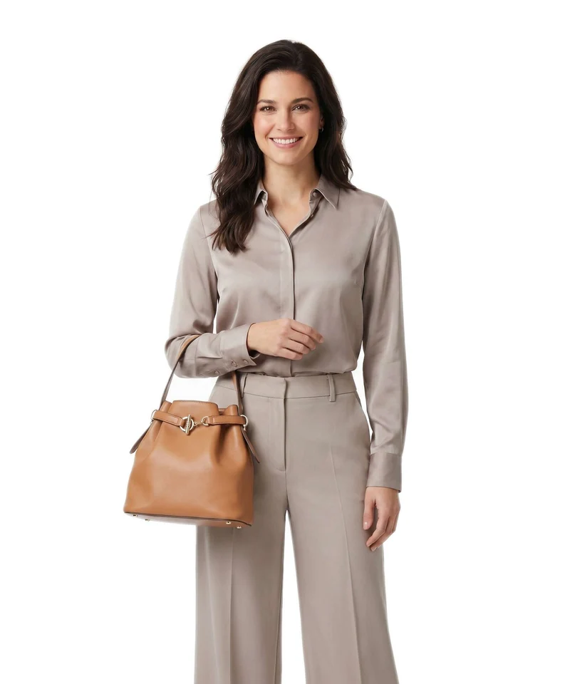 Lauren Ralph Lauren Blaike Medium Sac seau classic caramel