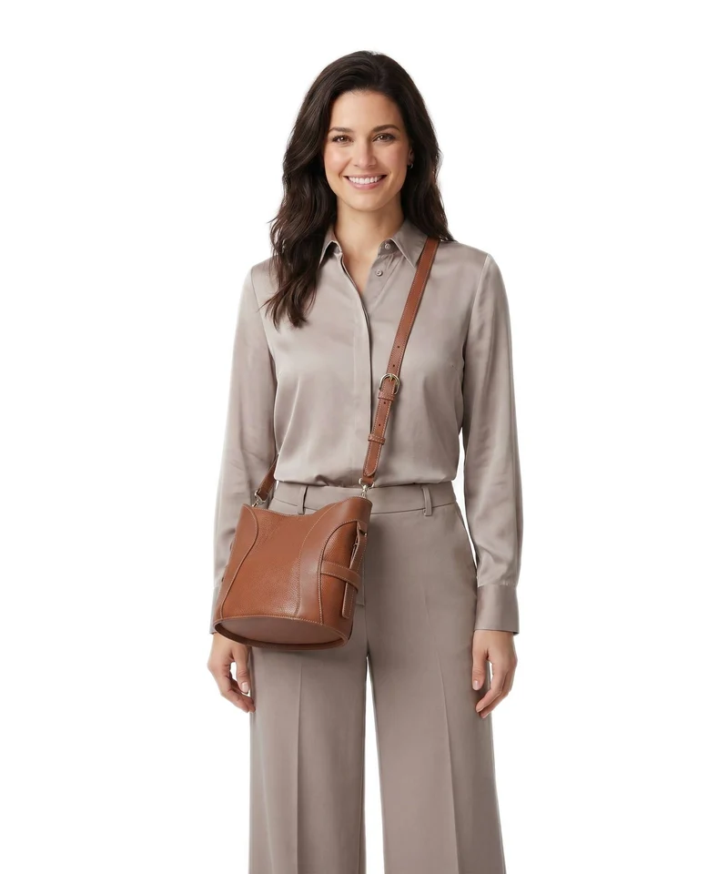 Aigner Deborah S Sac seau cognac brown