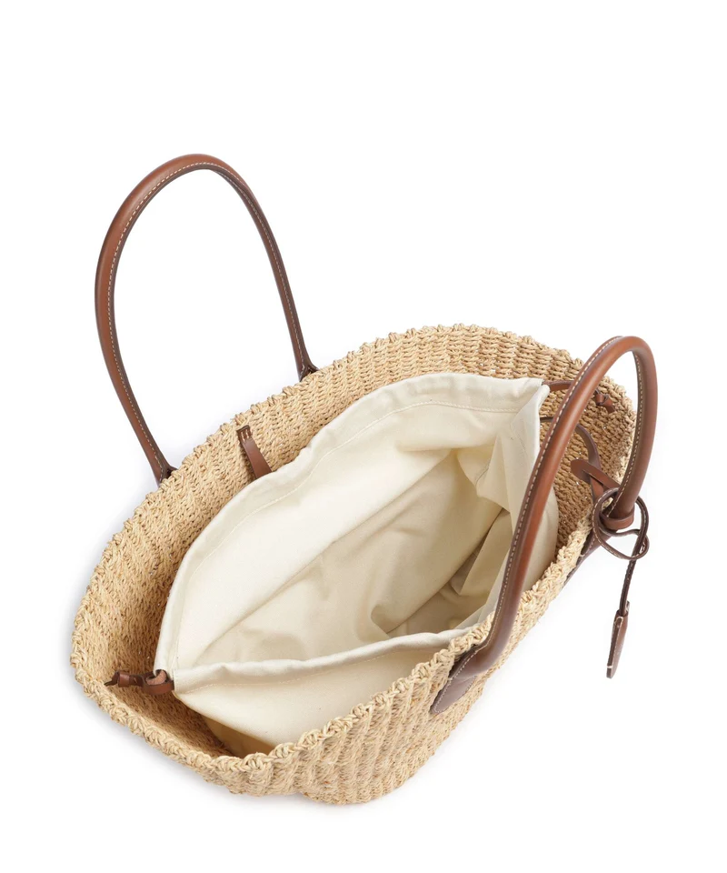 Polo Ralph Lauren Bellport Medium Cabas natural/cuoio
