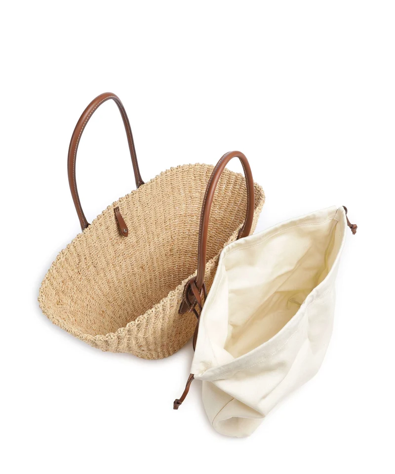 Polo Ralph Lauren Bellport Medium Cabas natural/cuoio