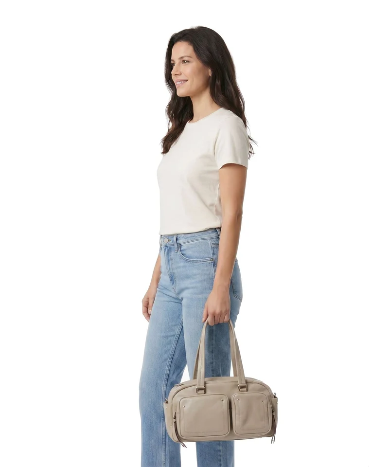 DuDu Bags Pocket Fanciful Sac porté épaule sand grey
