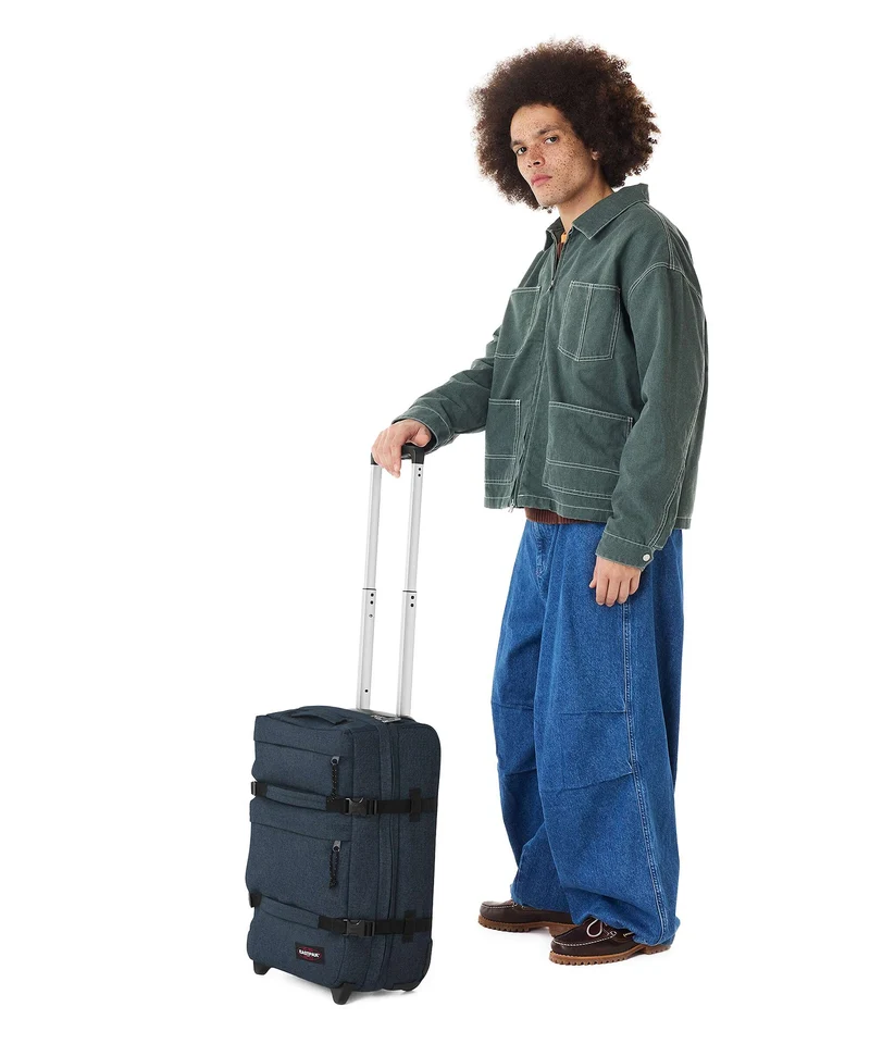 Eastpak Transit'R Plus Core S Sac de voyage à roulettes triple denim