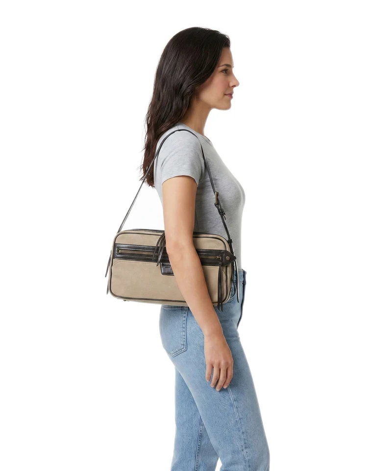 Liebeskind Juno Denim M Sac porté épaule beige
