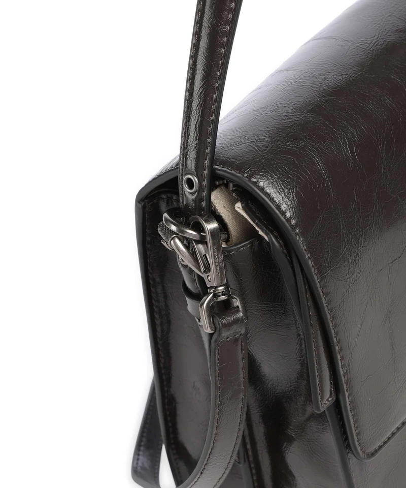 Liebeskind Audrey Recycled Lack Distressed M Sac porté épaule deep soil