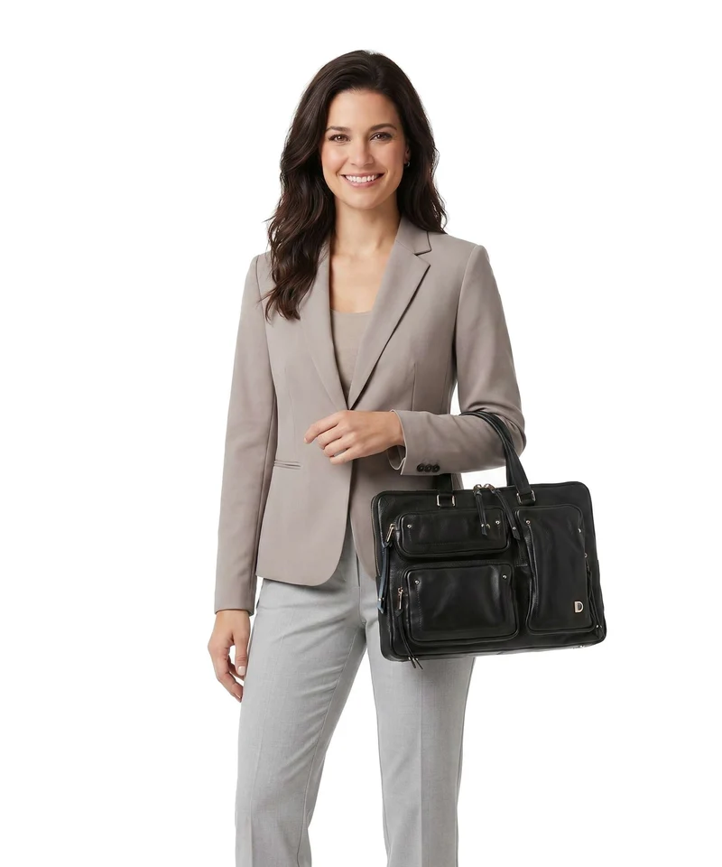 DuDu Bags Pocket Dots Sac d'ordinateur nero