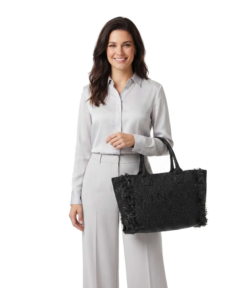 Pinko Beach Sac à main nero/antique gold
