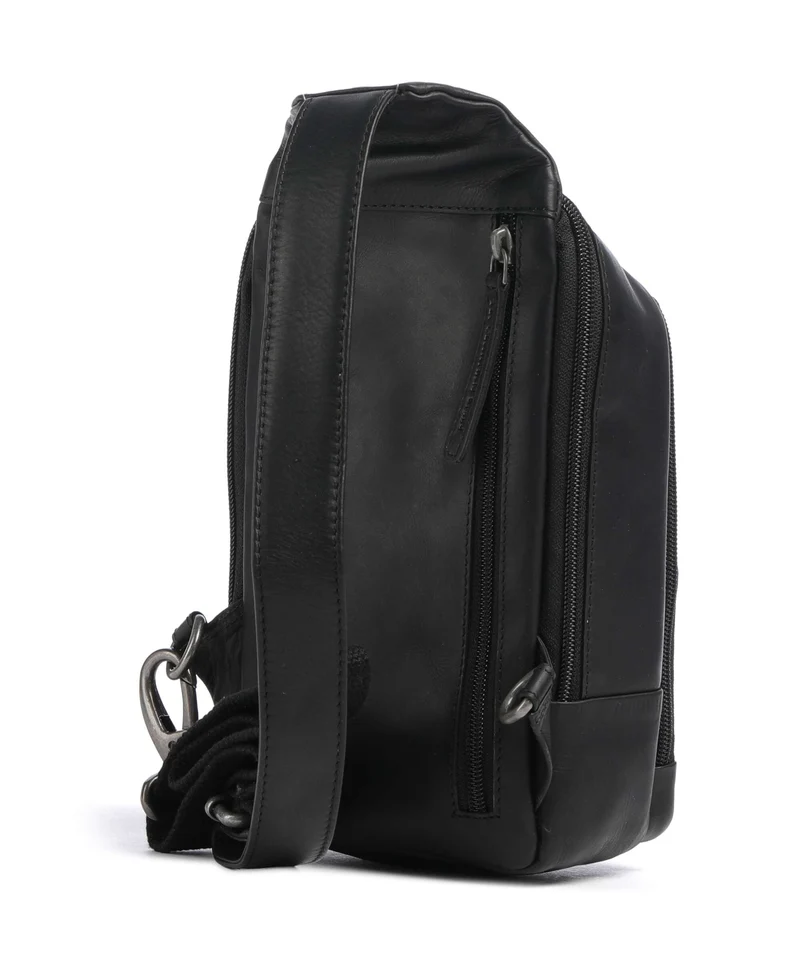 The Chesterfield Brand Wax Pull Up Cow Riga Sac sling black