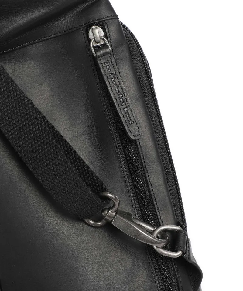 The Chesterfield Brand Wax Pull Up Cow Riga Sac sling black